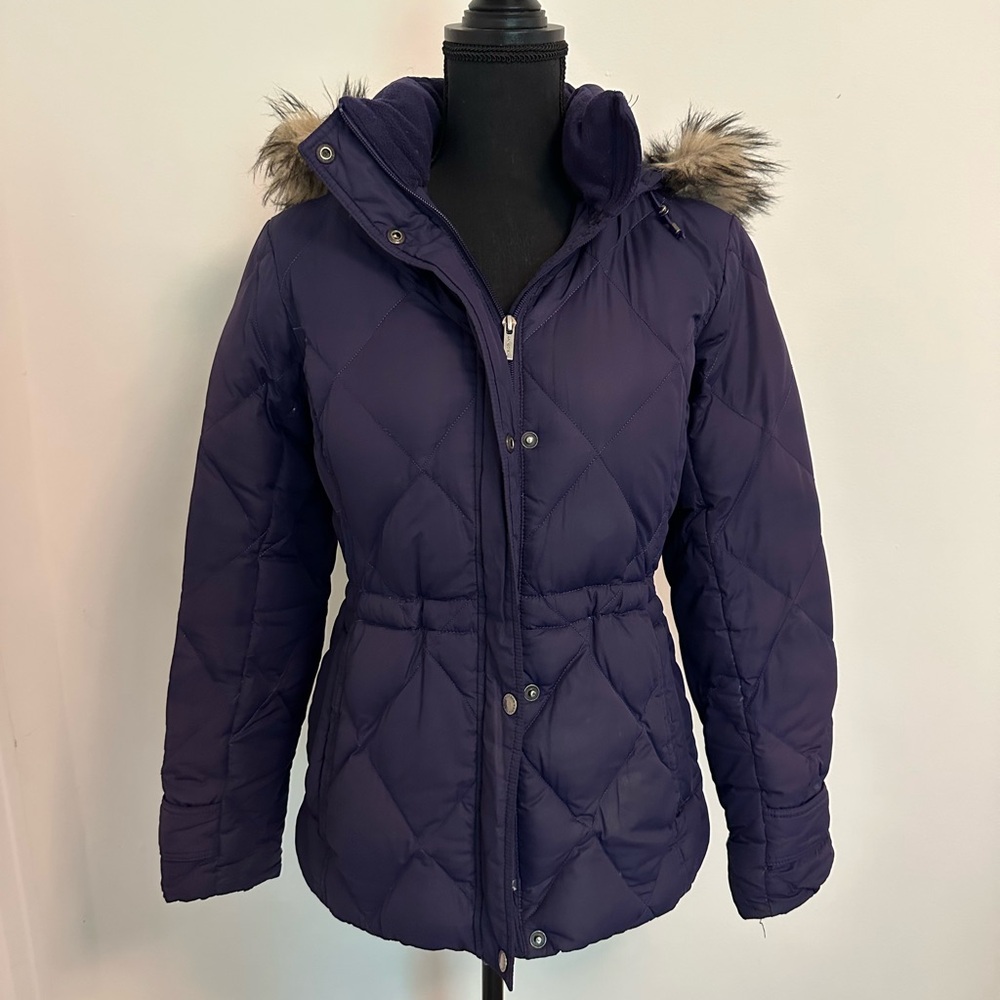 Land's End Purple Down Puffer Coat, size XS